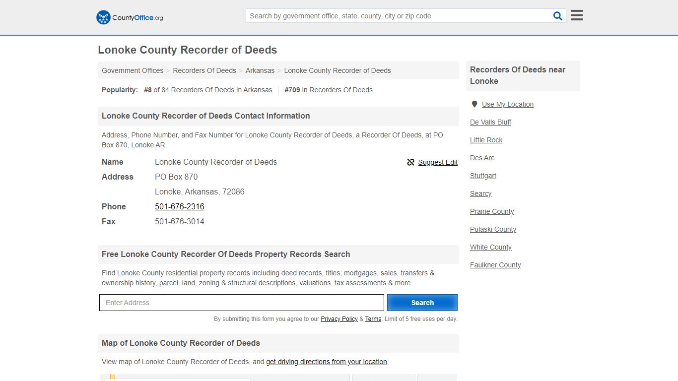 Lonoke County Recorder of Deeds - Lonoke, AR (Address ...